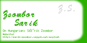 zsombor sarik business card